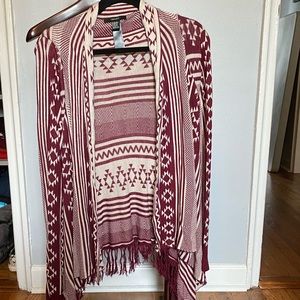 Forever 21 print cardigan